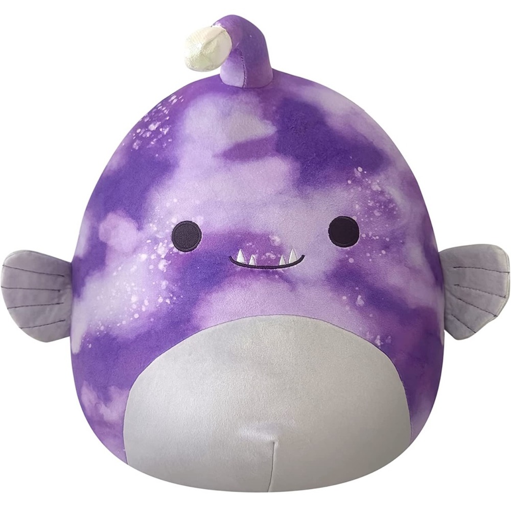 Squishmallow - Easton 14-Inch Purple Tie-Dye Anglerfish Plush